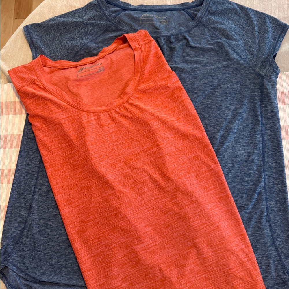 Lot of 2 Women’s Eddie Bauer Coral and Blue Tees -Size XXL - Picture 3 of 5